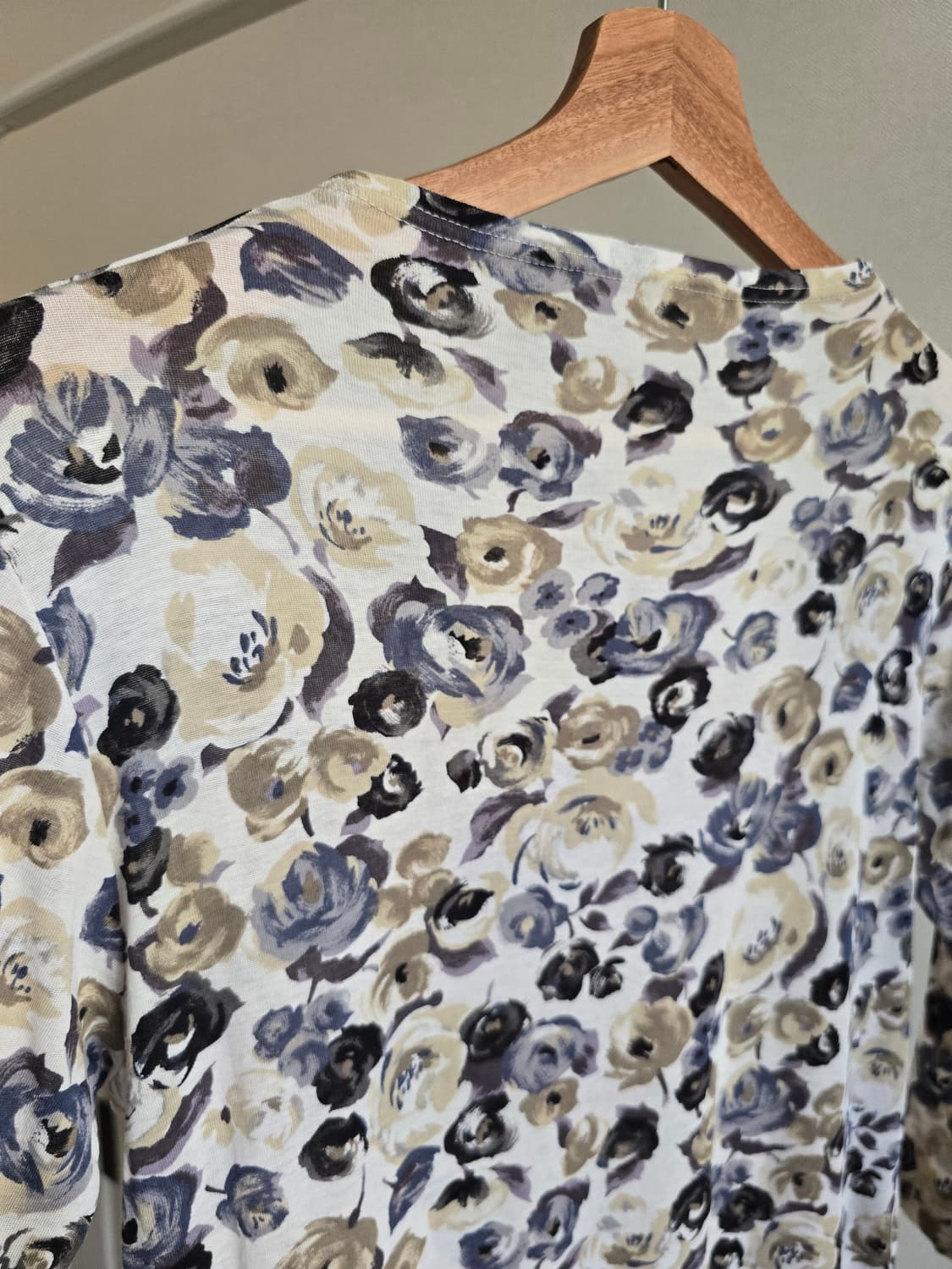 일본 빈티지 수채화 플라워 코튼 티셔츠 상품이미지4