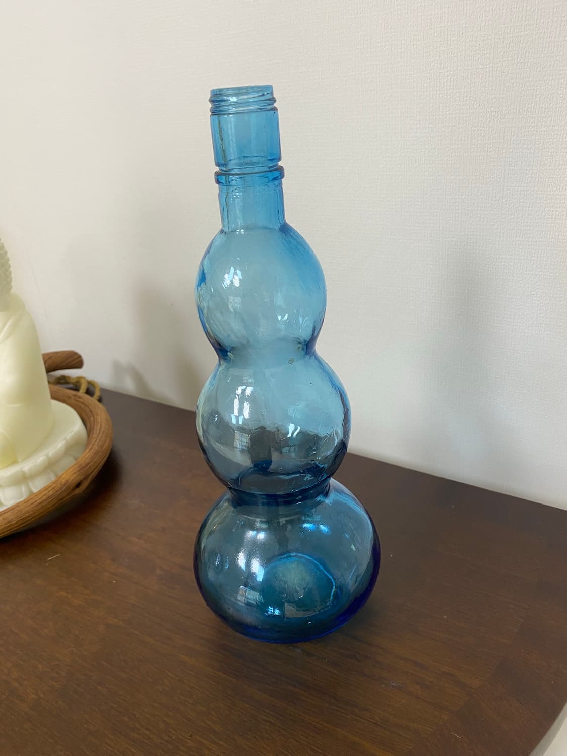 빈티지 블루 유리 화병 오브제 상품이미지3