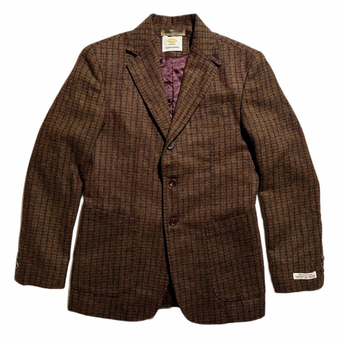 해리스 트위드 체크 싱글 3B 블레이저 자켓 상품이미지1