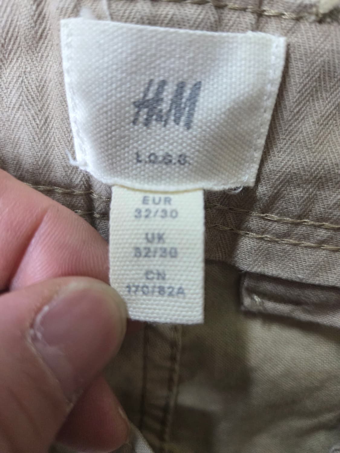 에이치앤엠 파라슈트 코튼 카고팬츠 32 33  상품이미지4