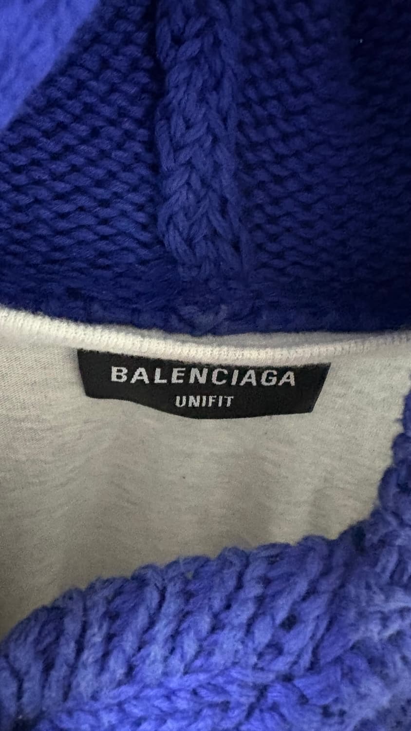 발렌시아가 웨이브 디스트로이드 후드니트[xs] 상품이미지3