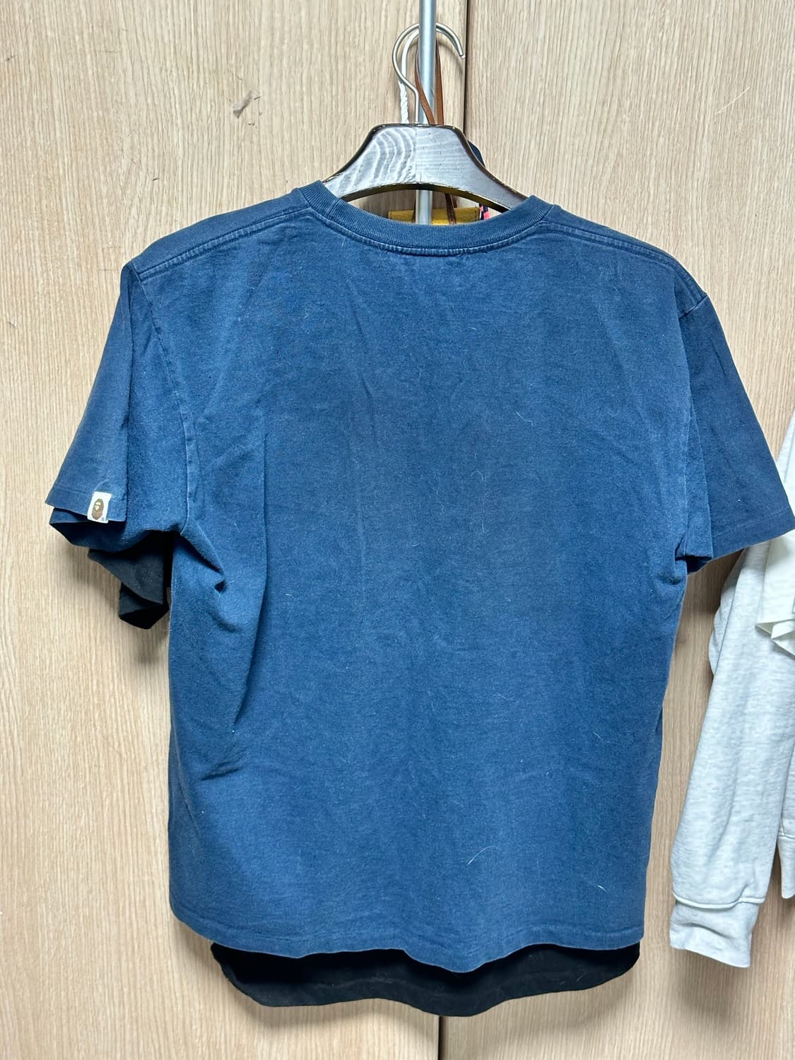 [정품/빈티지] 베이프BAPE STA 로고 반팔티 네이비 (골드 사루택) 상품이미지2