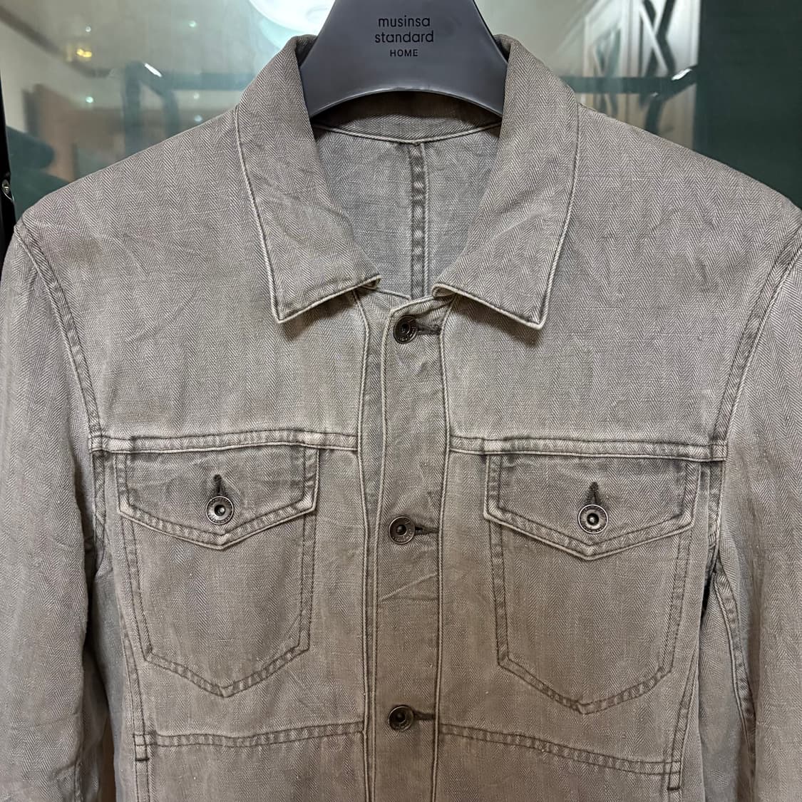 Attachment 어태치먼트 그레이 린넨 자켓 상품이미지2