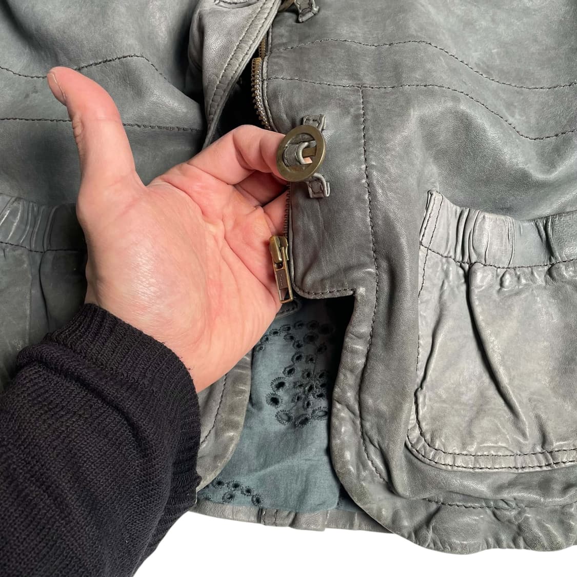 Max&co 그레이 양가죽 자켓 상품이미지4