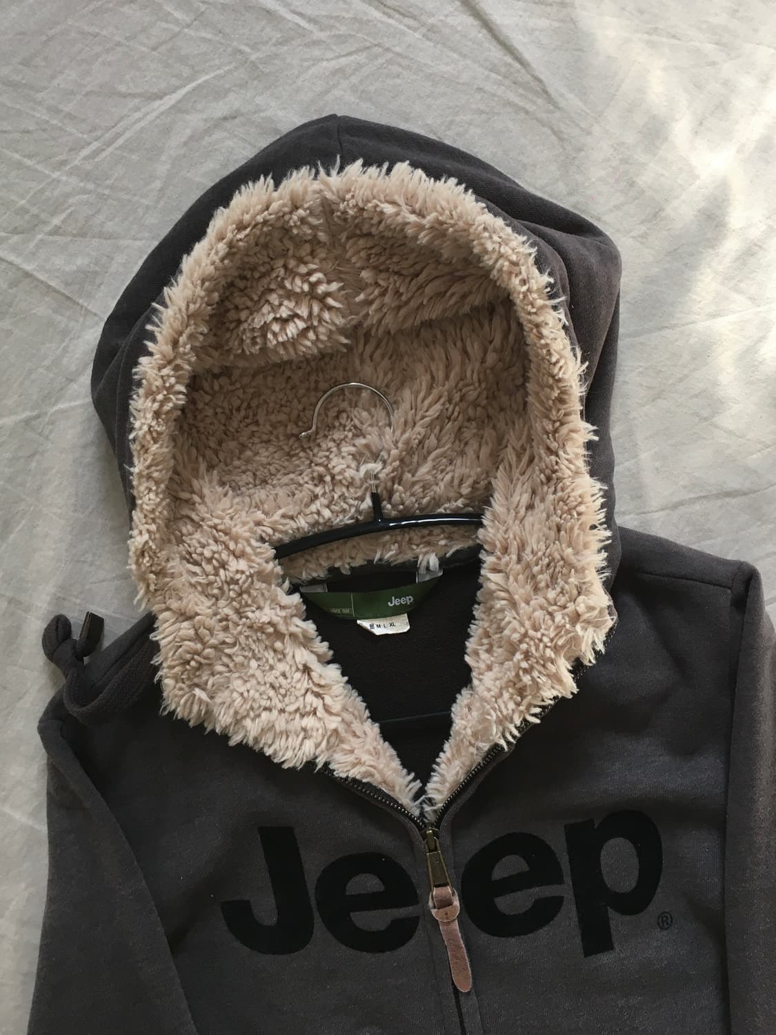 지프 쉐르파 자수 로고 후드집업 상품이미지3