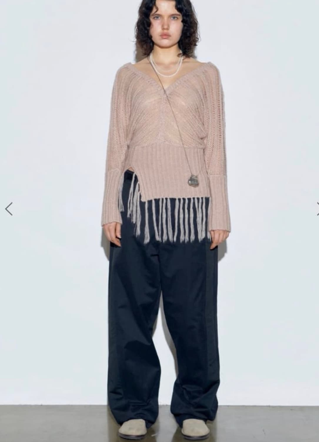 스컬프터 업사이드다운 투웨이 니트 스웨터 살몬 상품이미지4