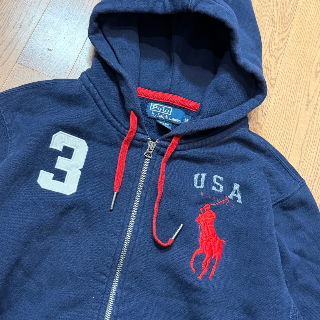 폴로 랄프로렌 빅포니 USA 플래그 후드 집업 상품이미지3