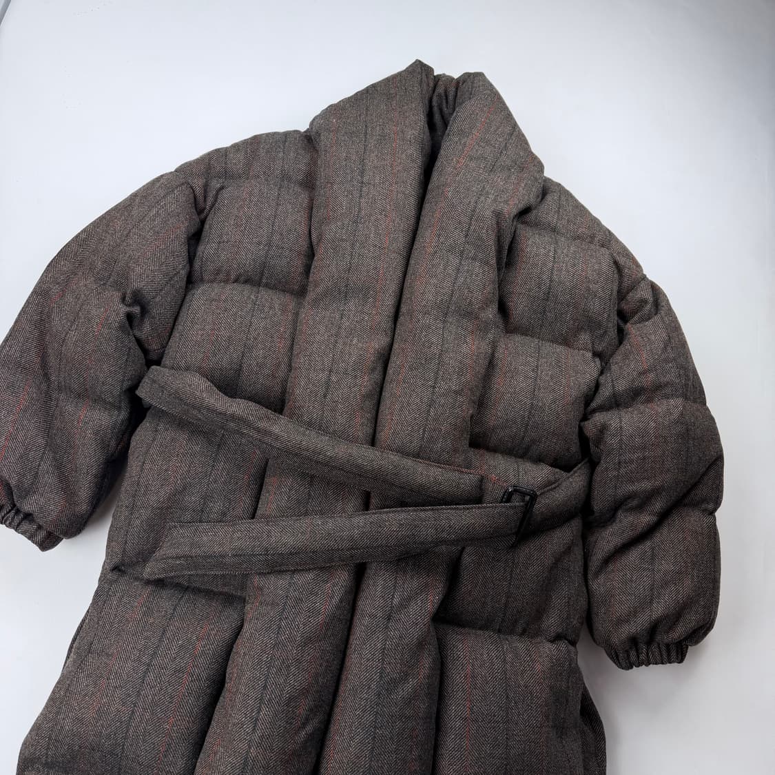 비클라(becla) 아브라함 문 울 헤링본 패딩 코트 상품이미지2