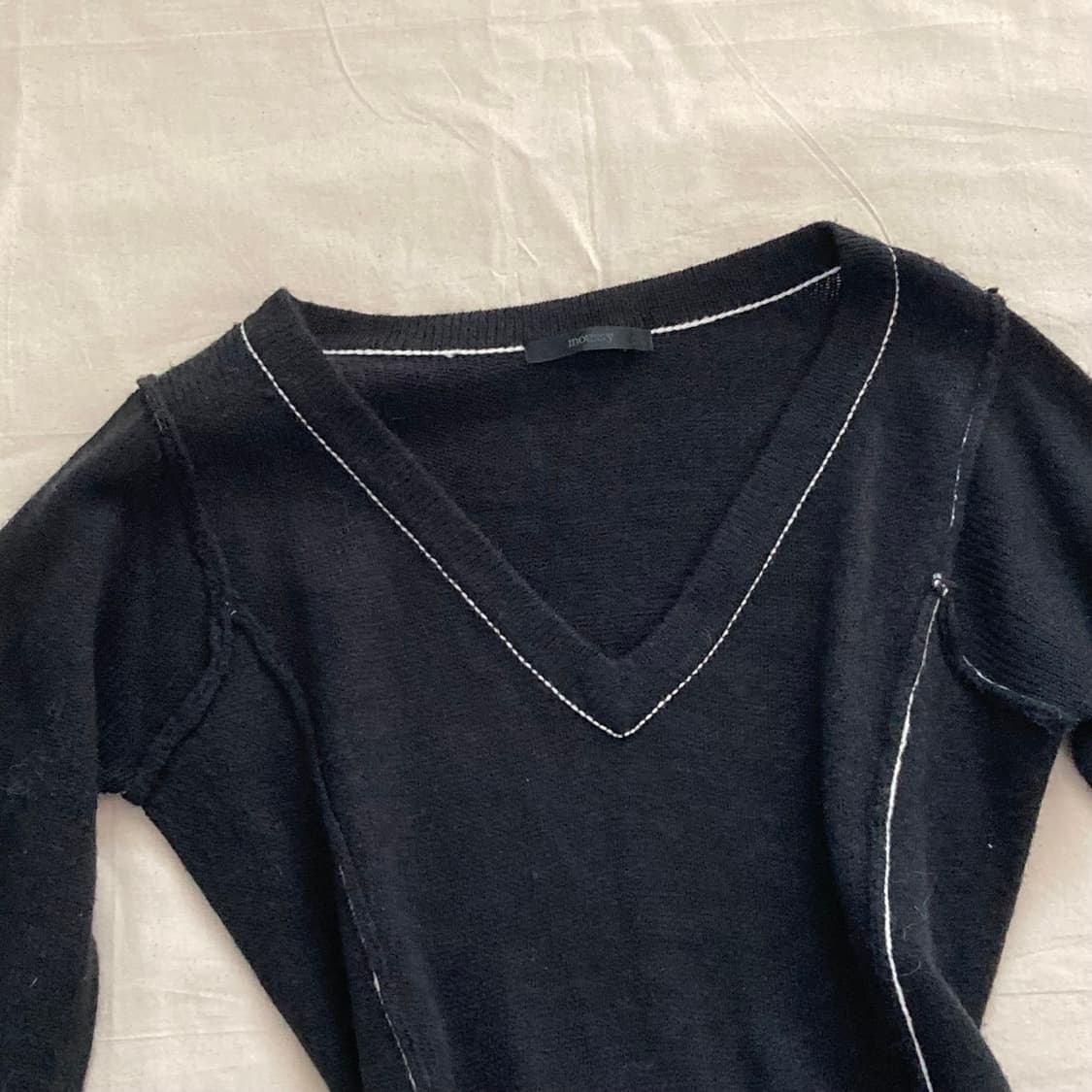 Moussy 갸루 오프숄더 니트 원피스 상품이미지2