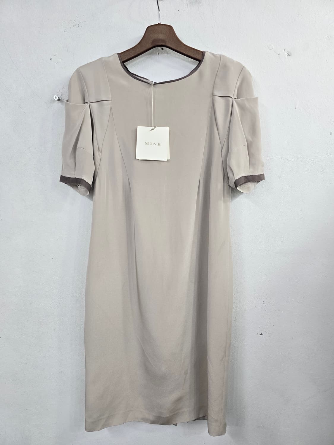 MINE 반팔 원피스 베이지 상품이미지1