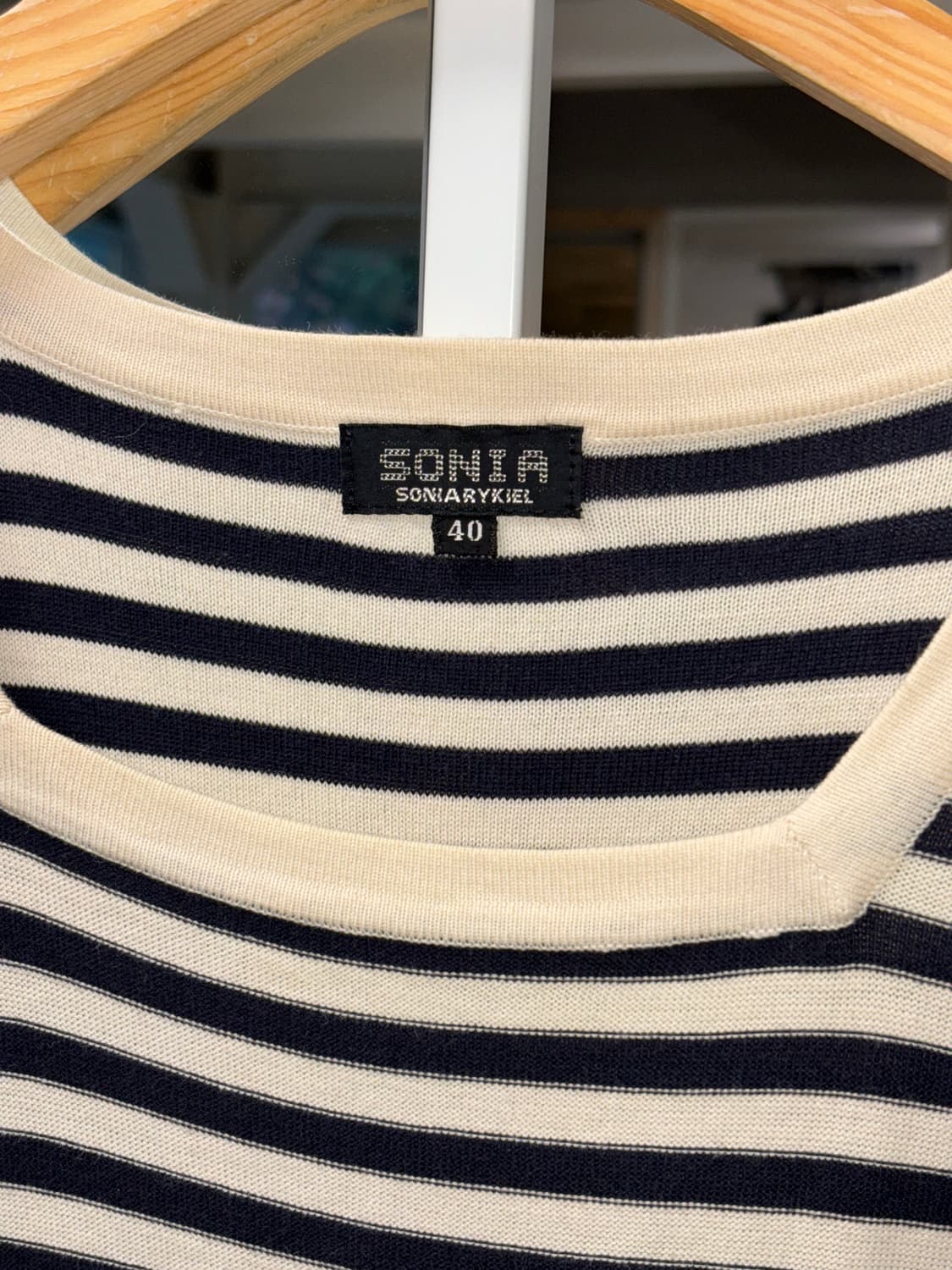 소니아 리키엘 스트라이프 스퀘어넥 니트 상품이미지5