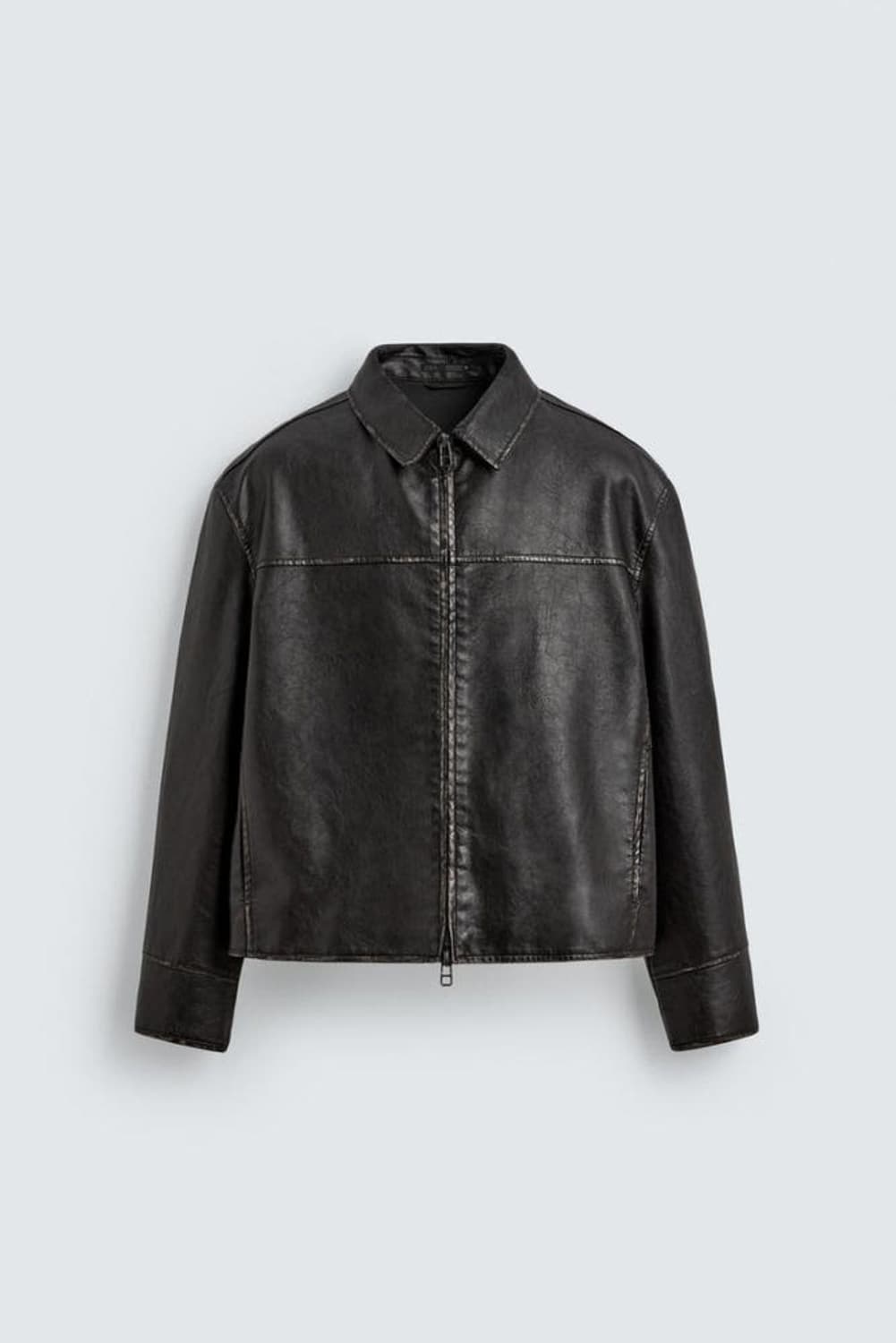 ZARA 워싱 페이크 레더 자켓 L사이즈 삽니다 상품이미지2