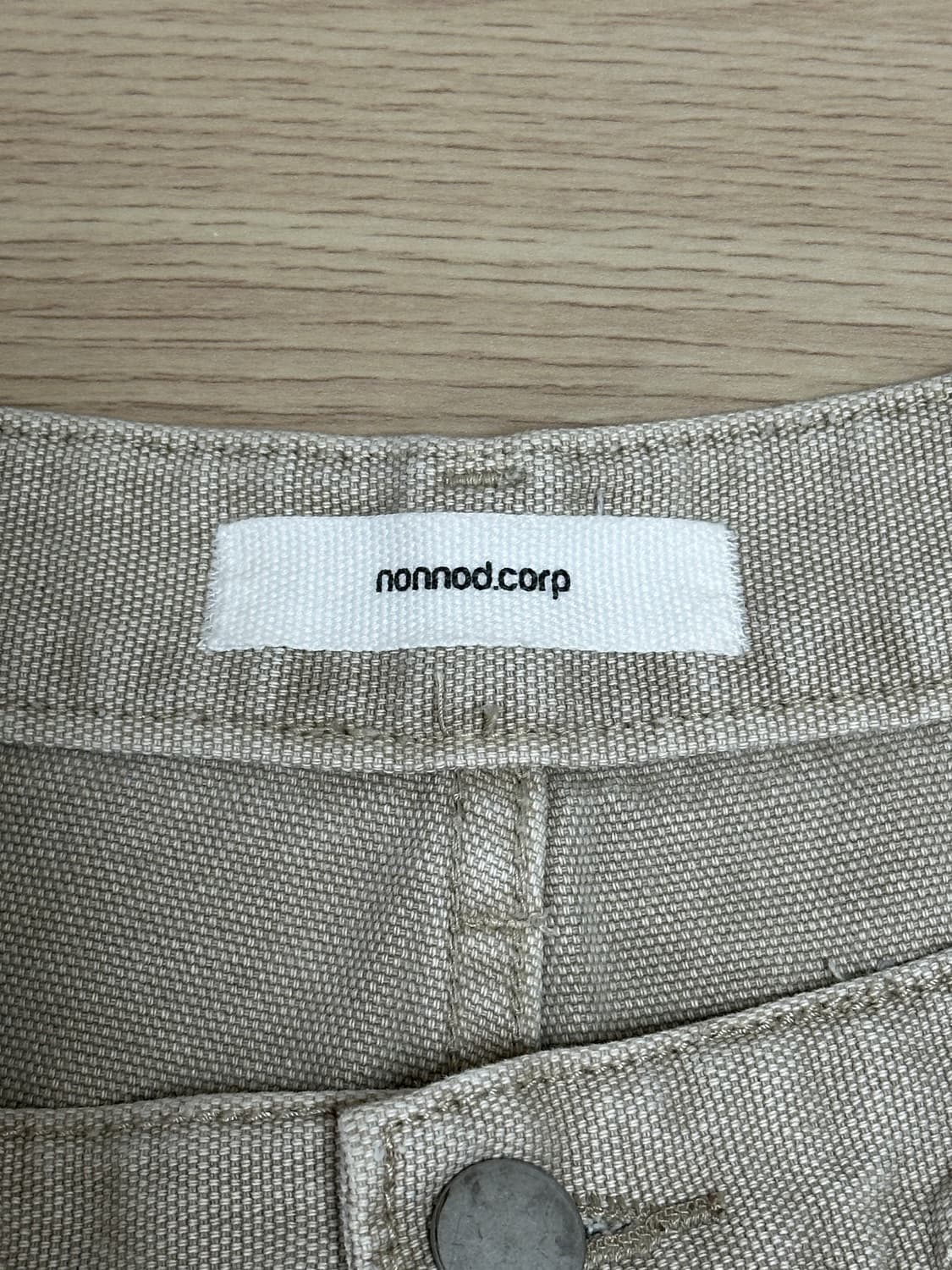 (2) 논노드 더블니 커버팬츠 빈티지 베이지 상품이미지2