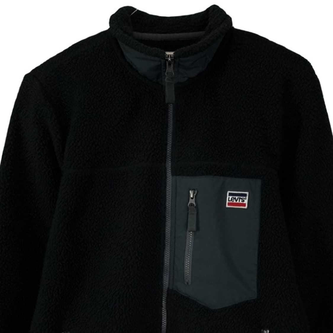 [리바이스] 로고 패치 쉐르파 플리스 자켓 블랙 M19625 상품이미지4