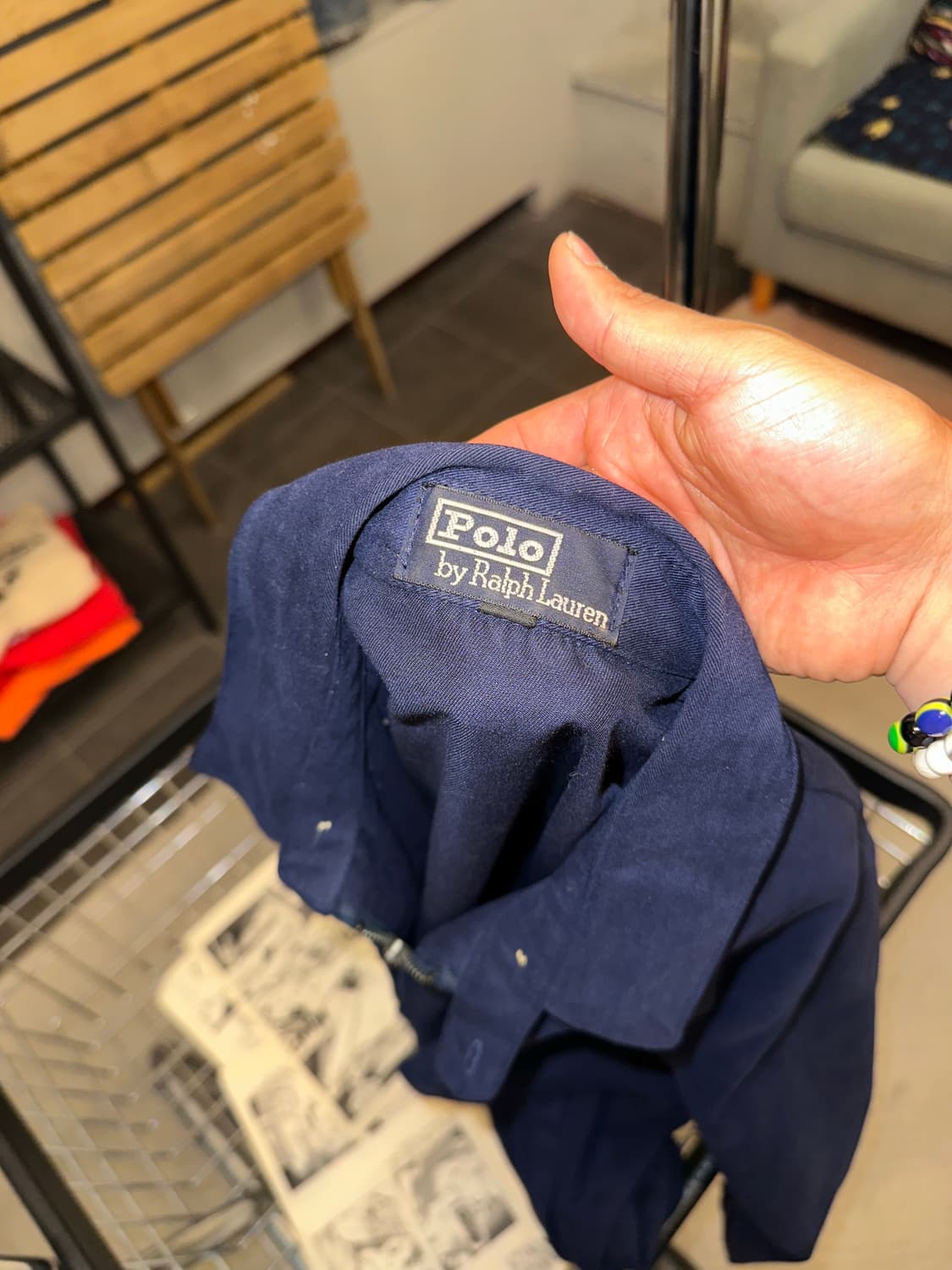 90‘s Polo Ralph Lauren navy swing top JK 상품이미지10