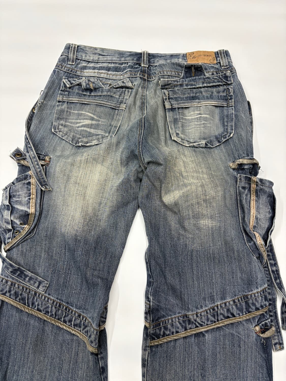 빈티지 디스트로이드 멀티포켓 카고 데님 팬츠 상품이미지8