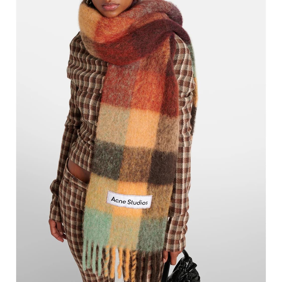 아크네스튜디오 모헤어 체크 머플러 상품이미지2
