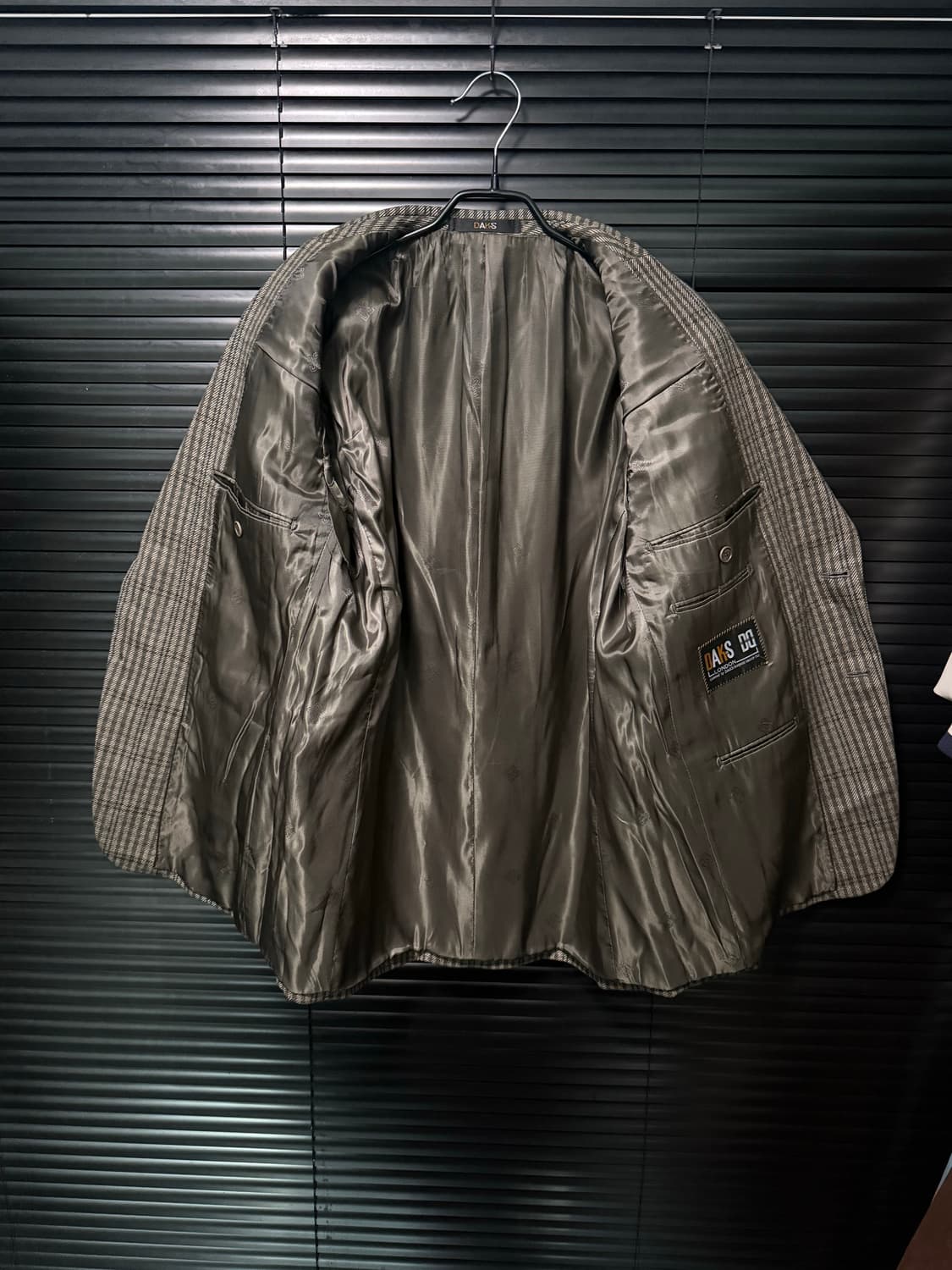 닥스 울 체크 캐시미어 자켓 브라운 갈색 2버튼 블레이져 모 클래식 마이 상품이미지6