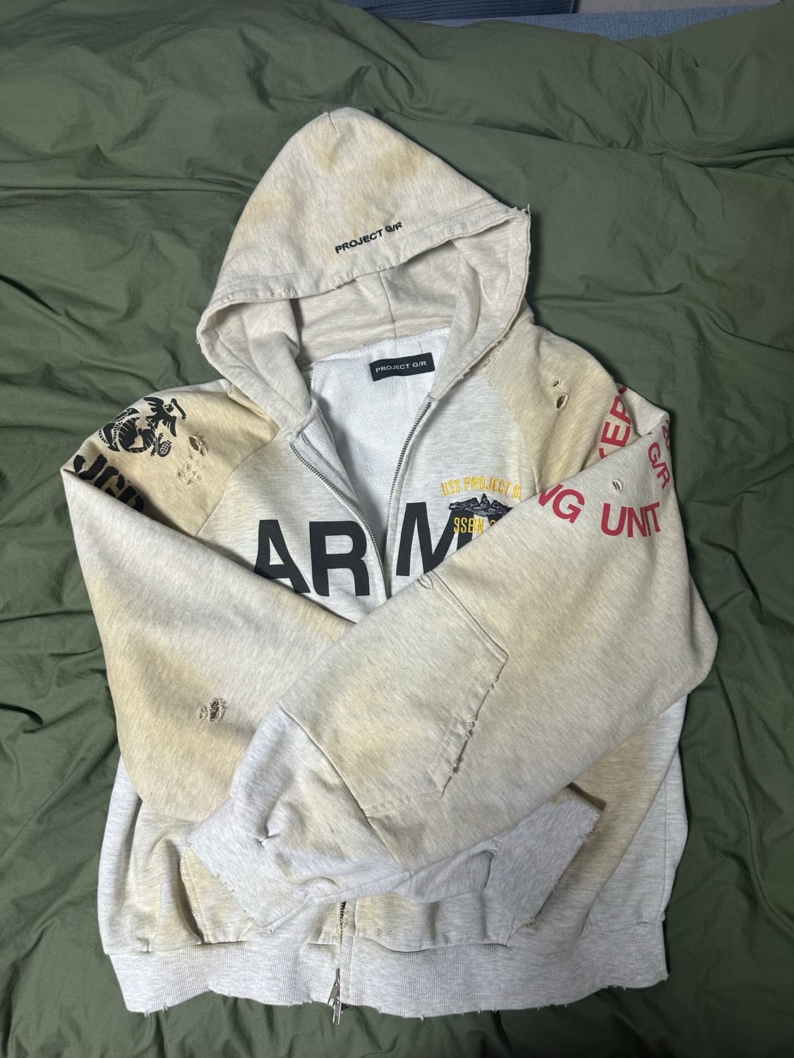 Project gr 리컨스트럭티드 폴디드 집 후드 상품이미지2