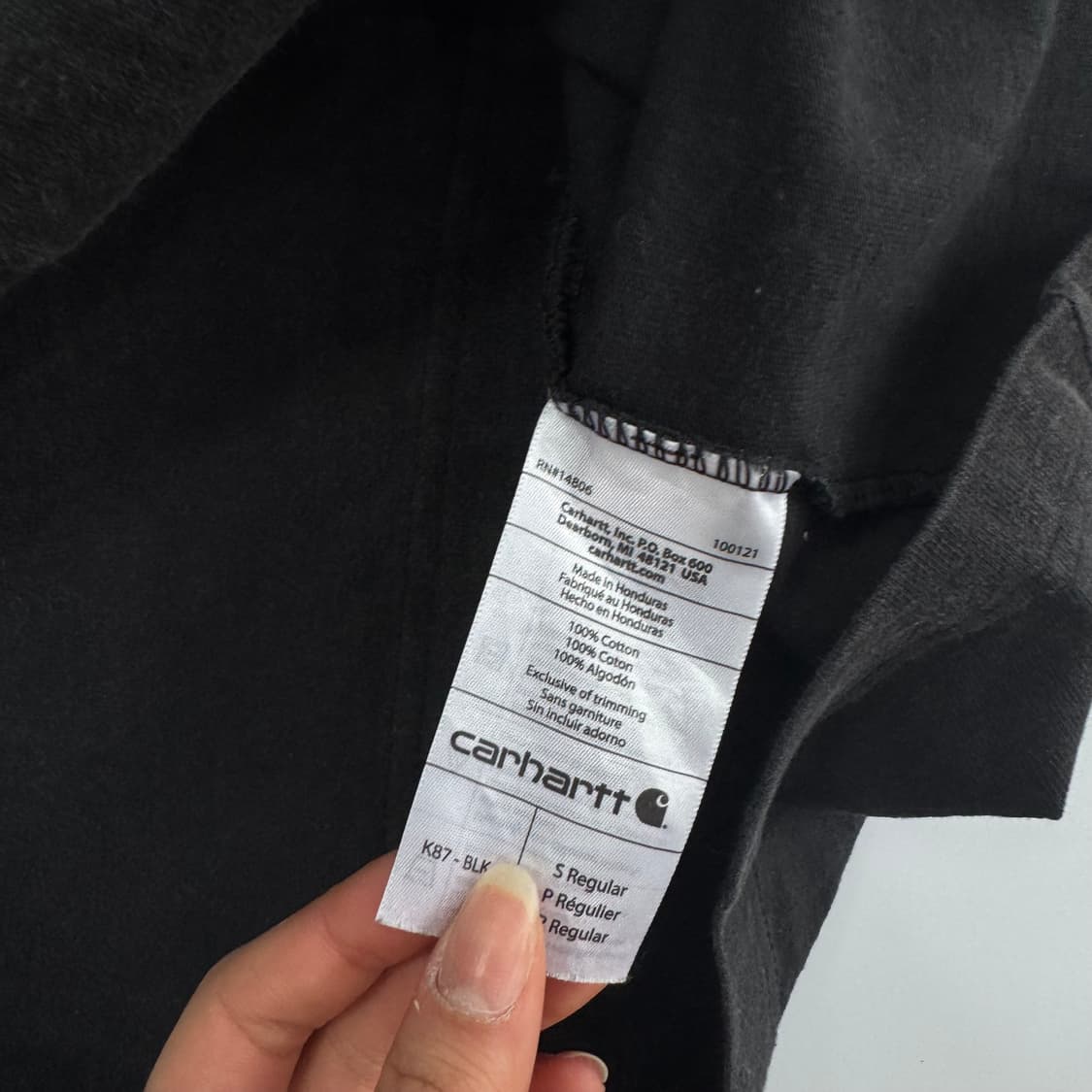 Carhartt 칼하트 원포켓 블랙 반팔티 상품이미지6