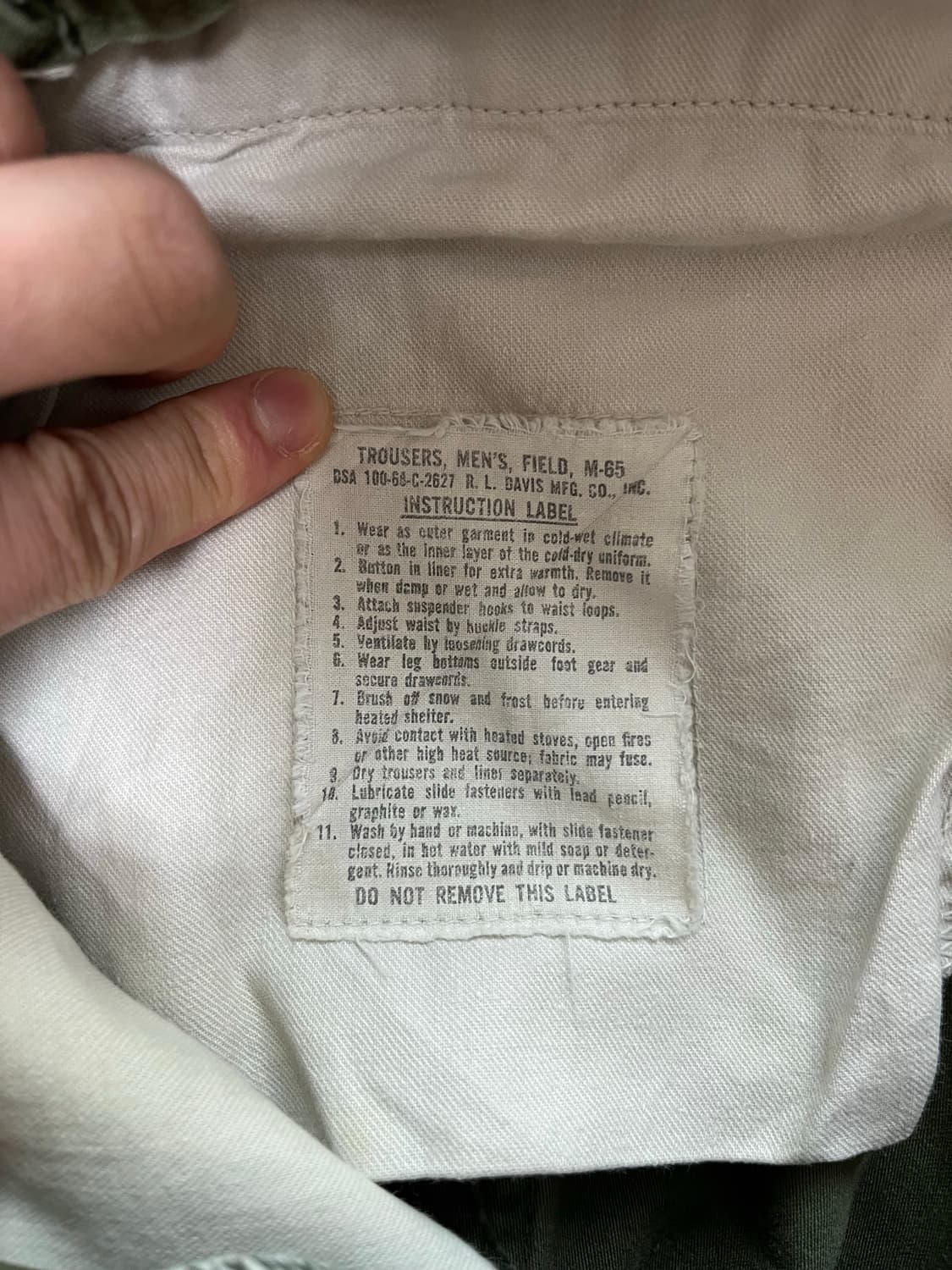 68년 생산 m65 필드팬츠 상품이미지4