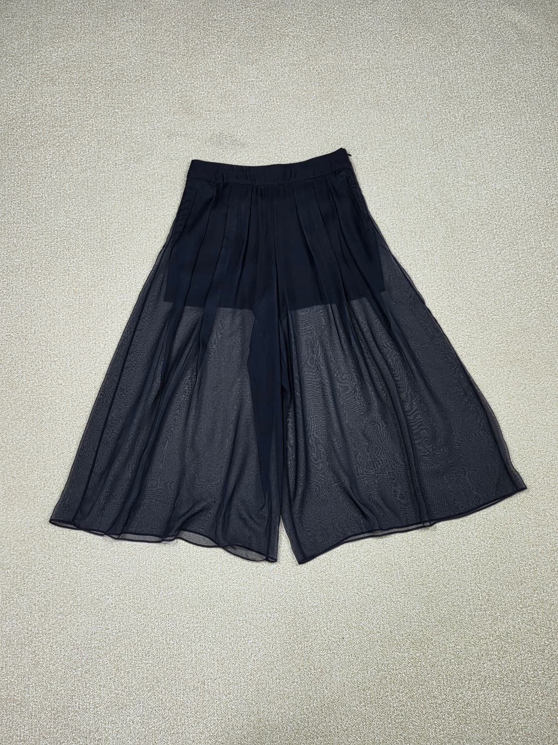 [오브제] 핀턱 시스루 레이어드 와이드 팬츠 | S00117 상품이미지1