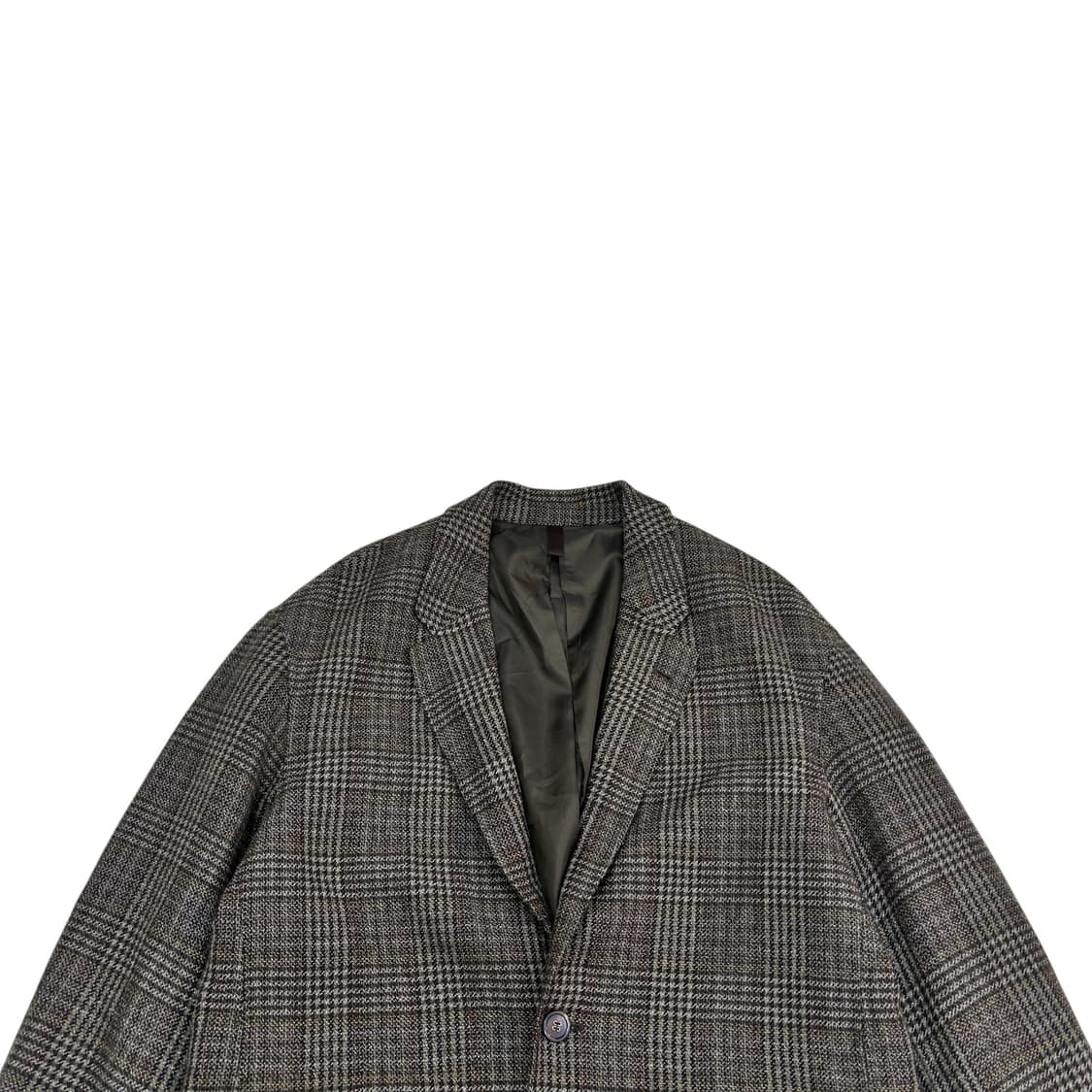 커스텀멜로우 글렌 체크 오버사이즈 싱글 자켓 상품이미지2