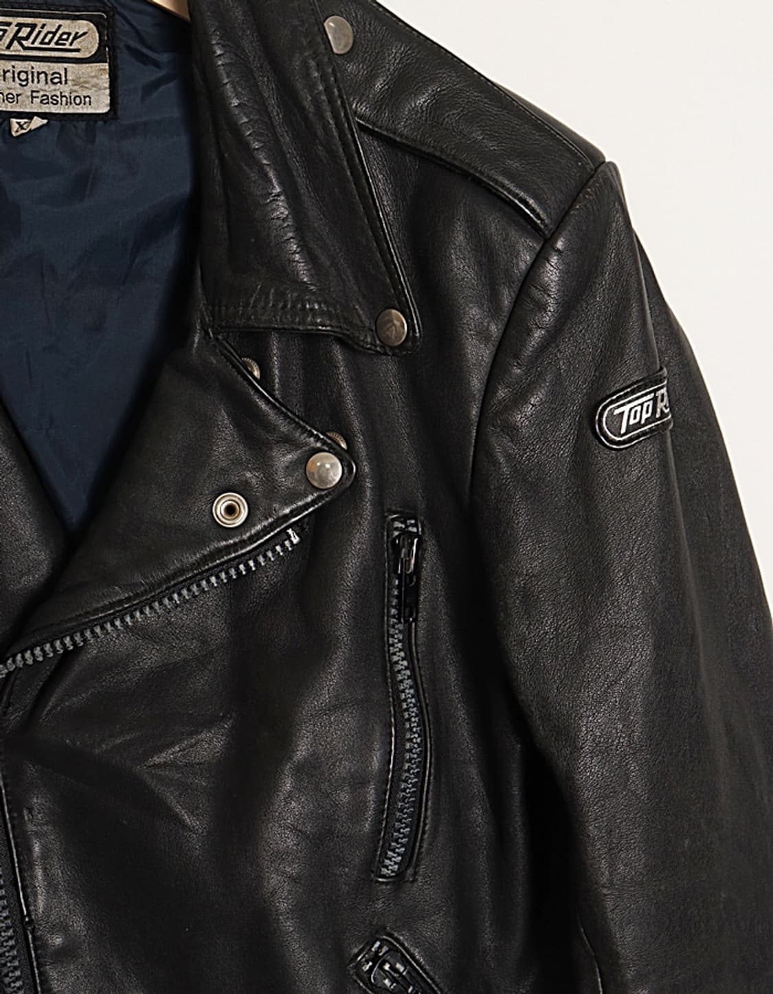 90's Top Rider Leather Rider Jacket 상품이미지3