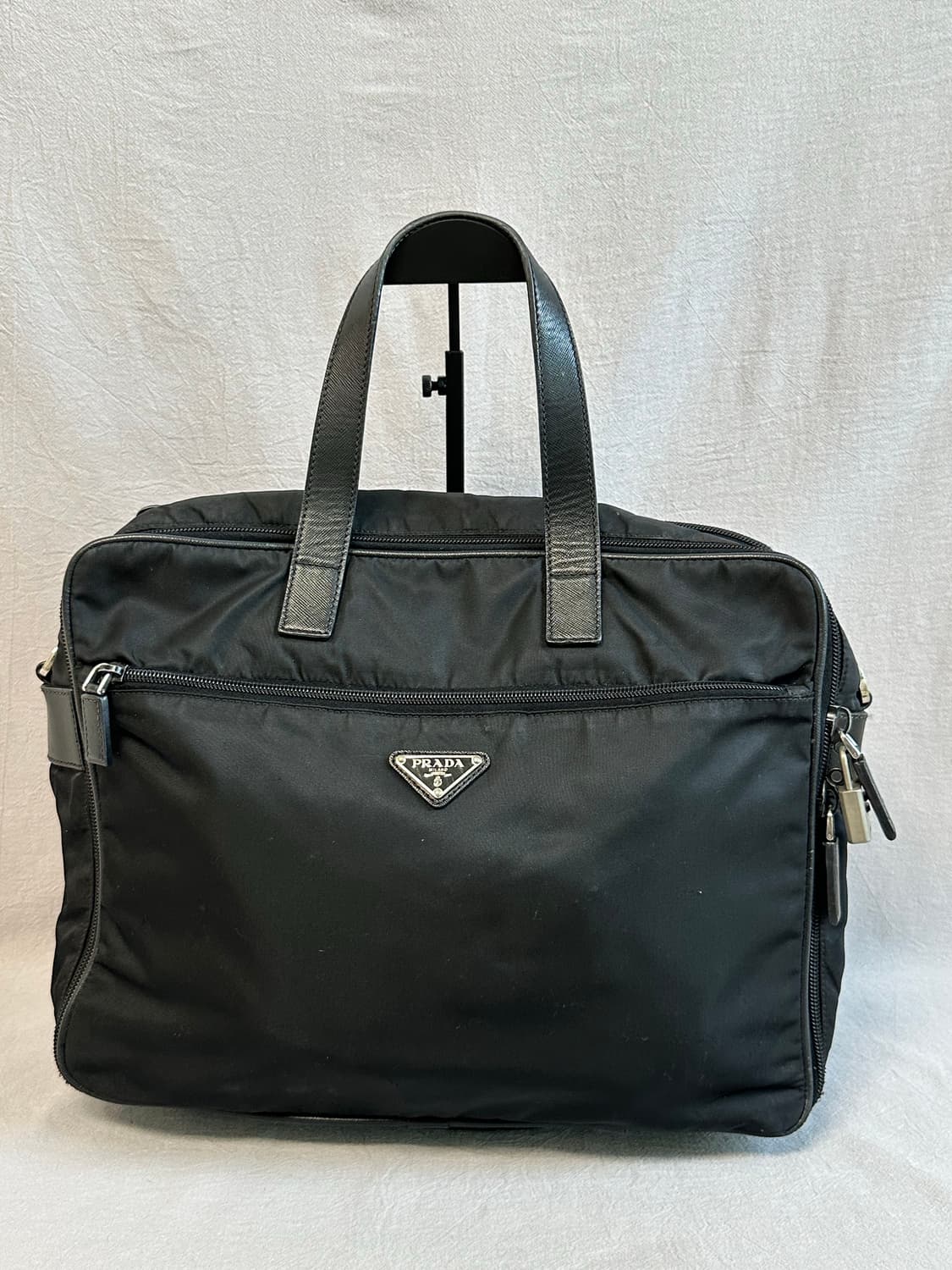 프라다 블랙 포코노 서류 가방 나일론 사피아노 상품이미지2