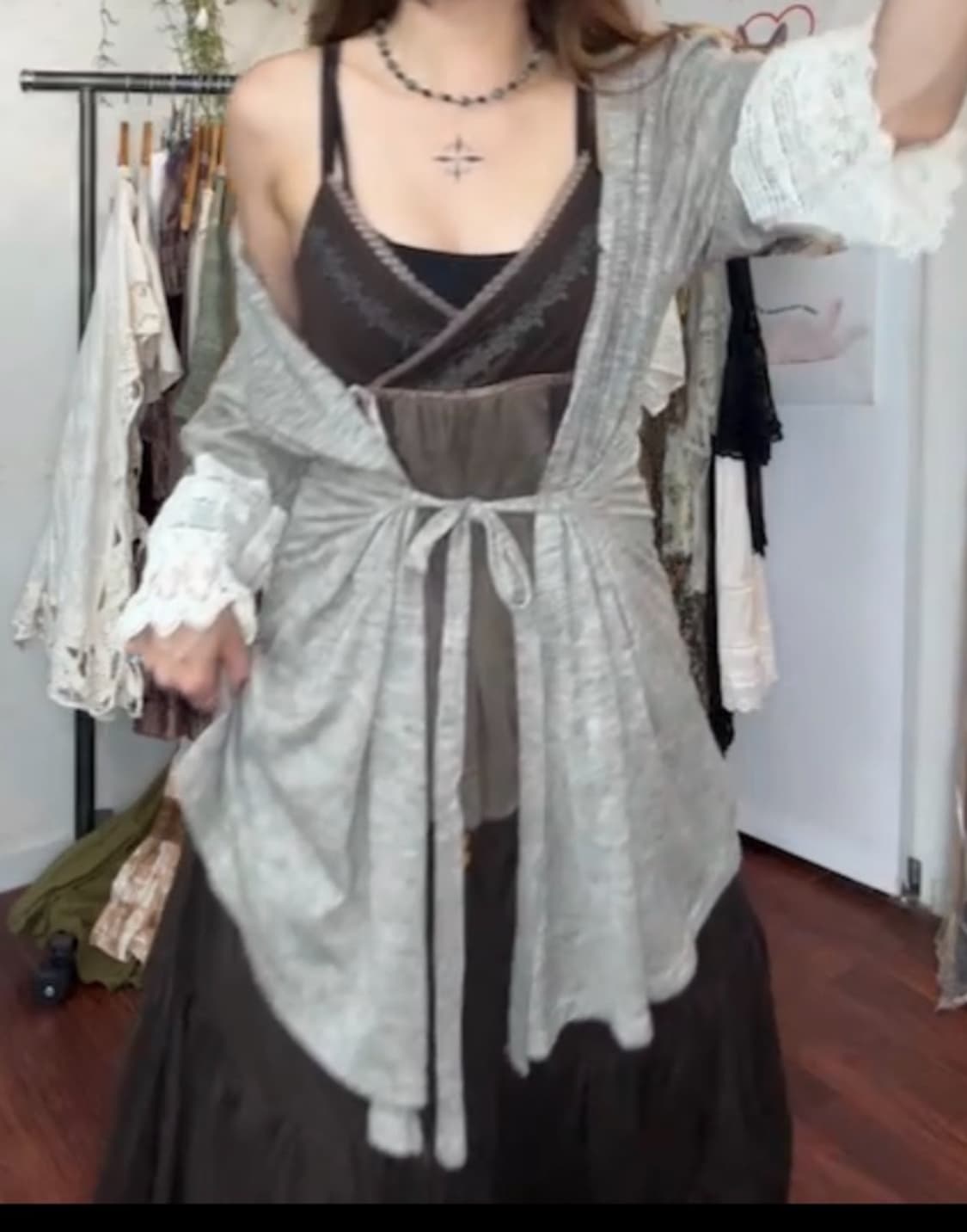 미야 빈티지 로브 가디건 상품이미지1