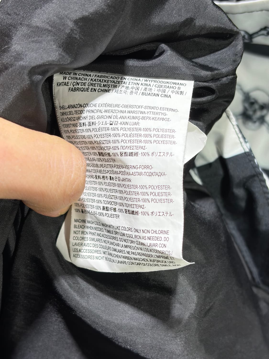 L Vans 반스 스컬 체커보드 나일론 후드 아노락 상품이미지7