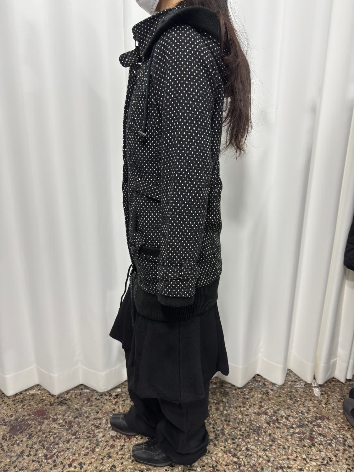 dot design coat jacket 상품이미지5