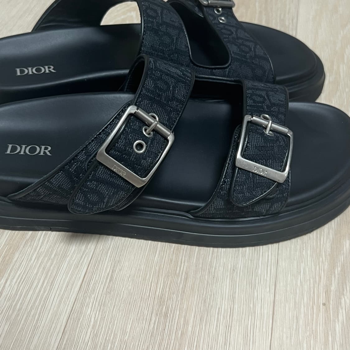 디올 아쿠아 샌들 블랙 디올 오블리크 자카드 상품이미지3