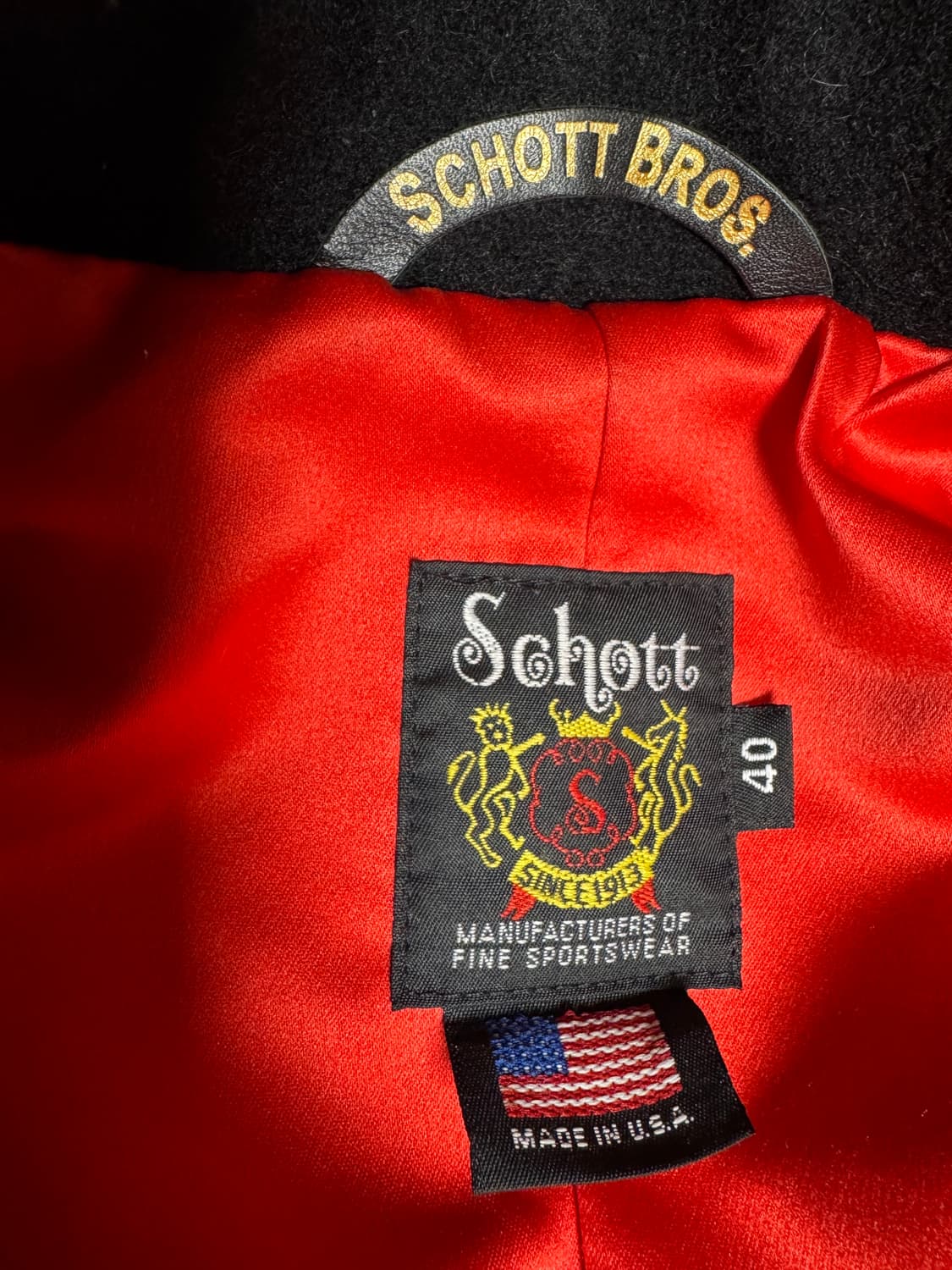 Schott NYC 피코트 블랙 40사이즈 상품이미지2