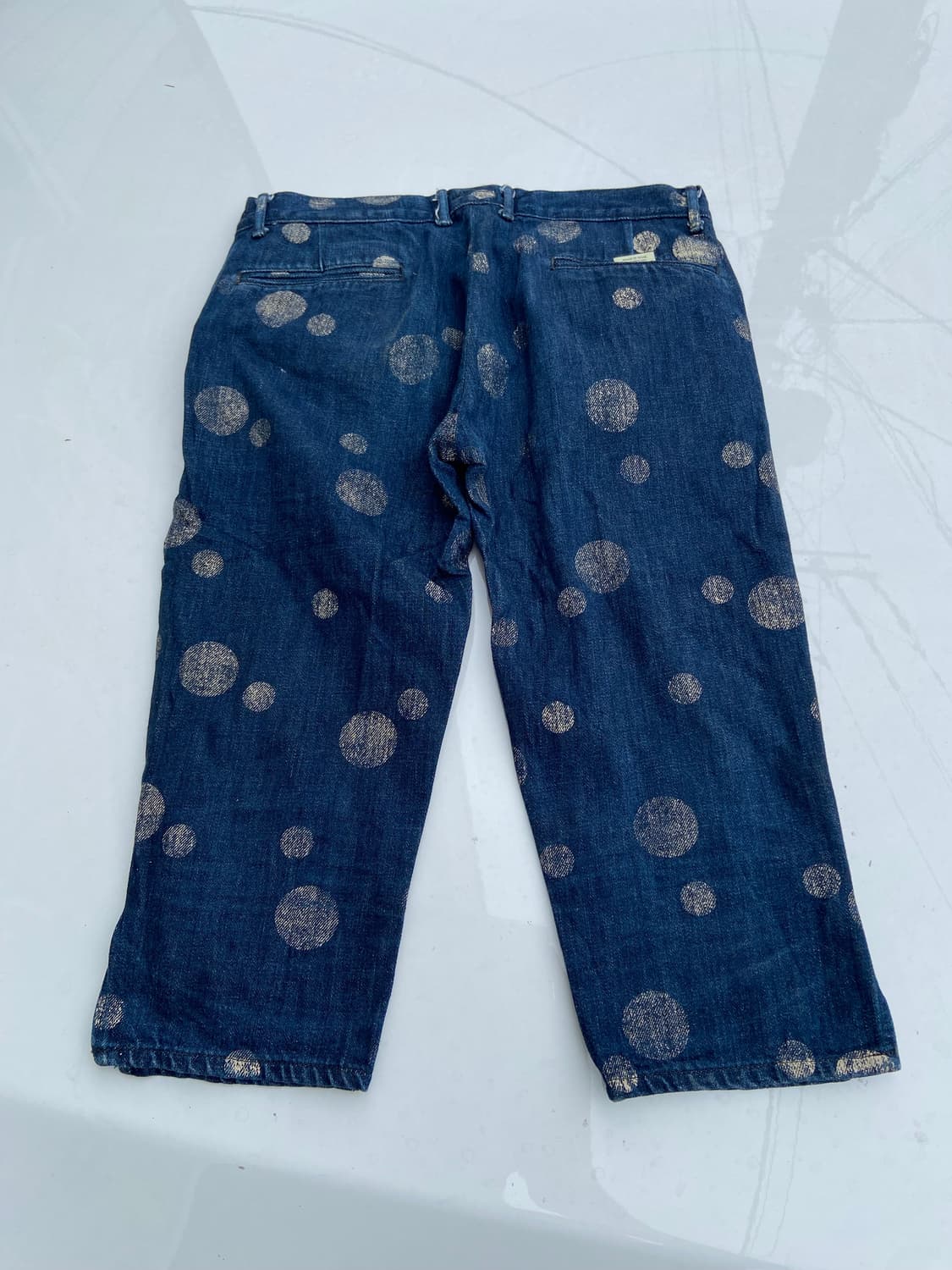 KAPITAL 캐피탈 인디고 도트 데님 와이드 팬츠  상품이미지3