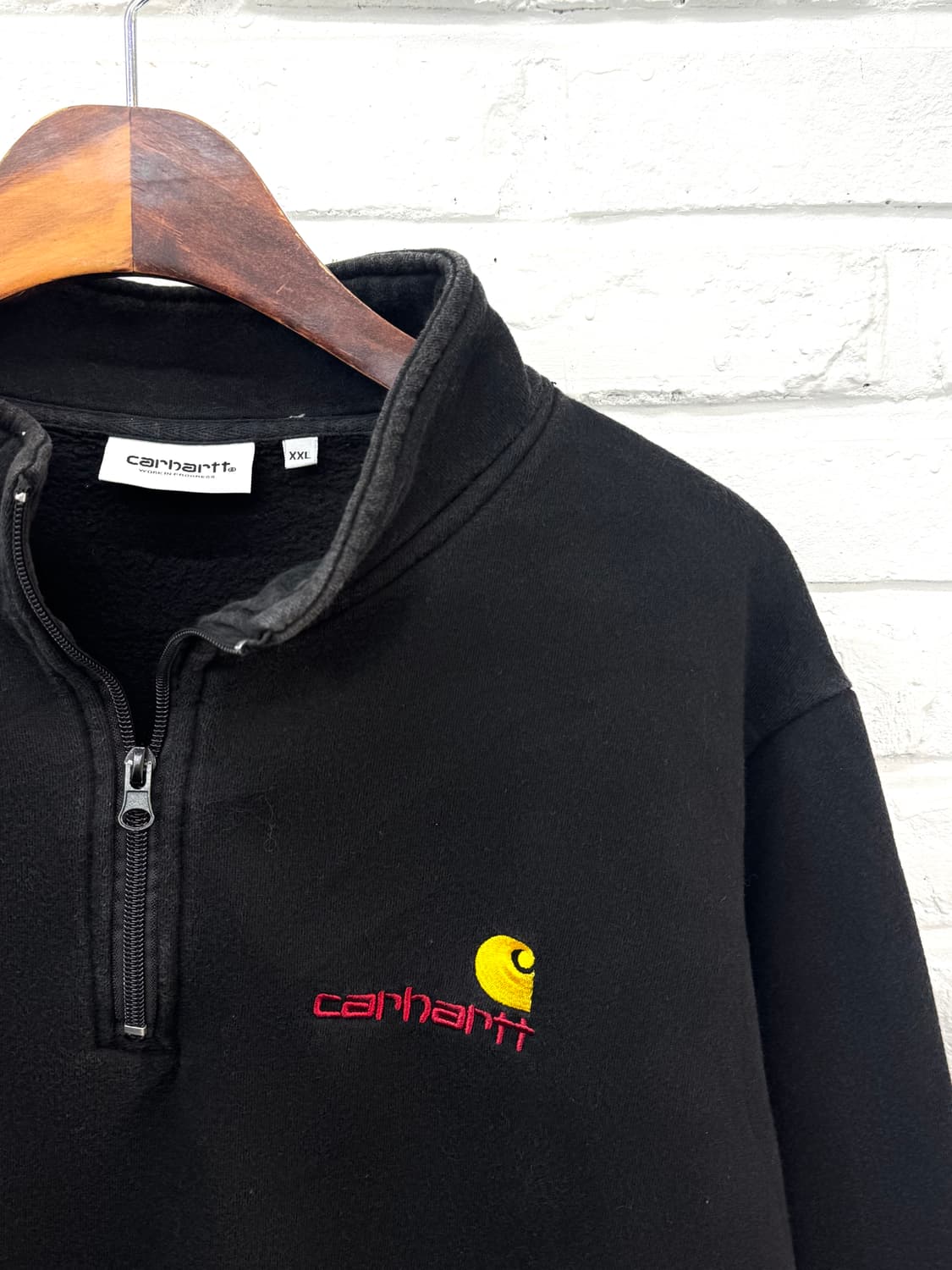 칼하트 블랙 반집업 맨투맨 상품이미지4