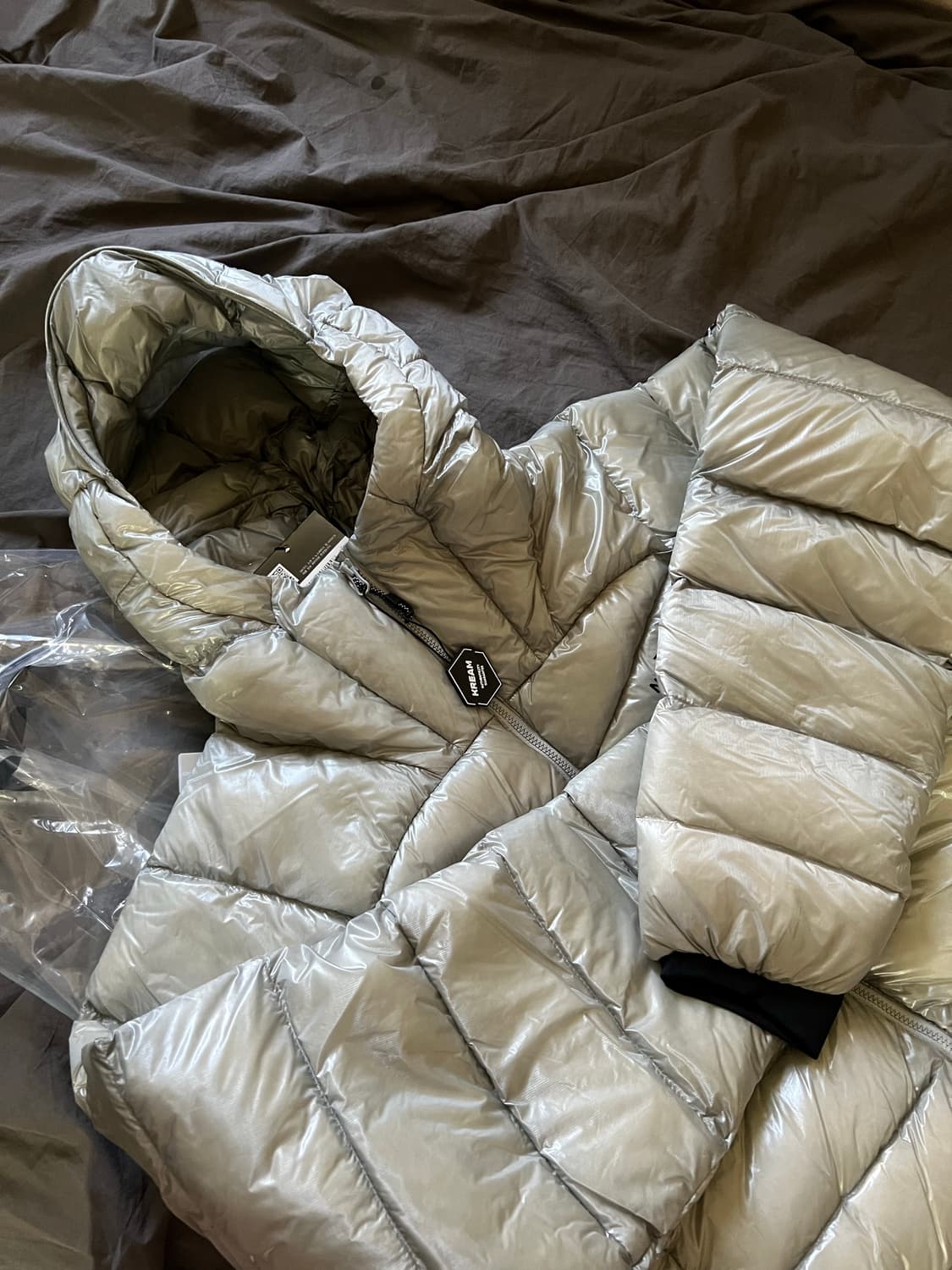 (XL) 크림구매 새상품 노스페이스 마테호른 경량패딩 라이트그레이 상품이미지1