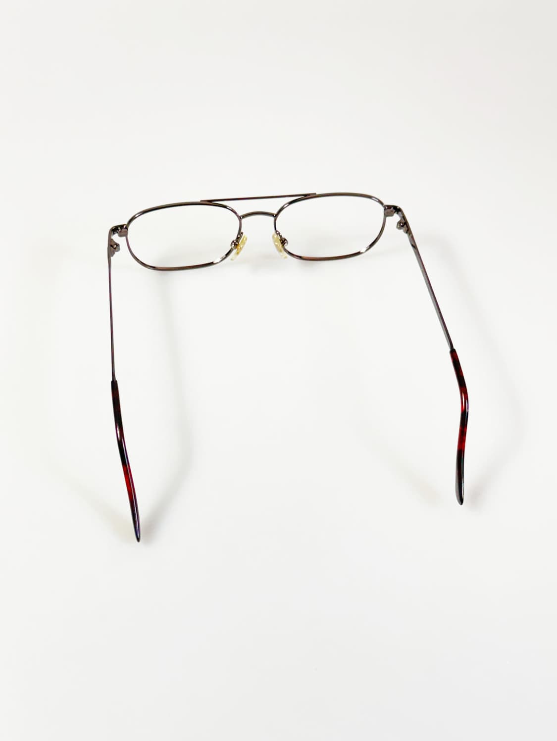 90s BARHOMAN 슬림 스퀘어 더블 브릿지 메탈 빈티지 안경 상품이미지5