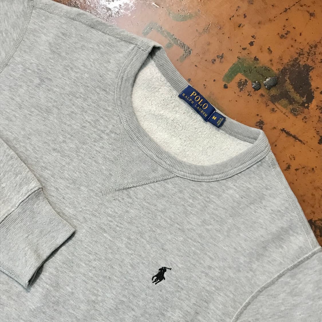 폴로랄프로렌 그레이 기모 맨투맨 스웨트셔츠 남성 105 사이즈  상품이미지3