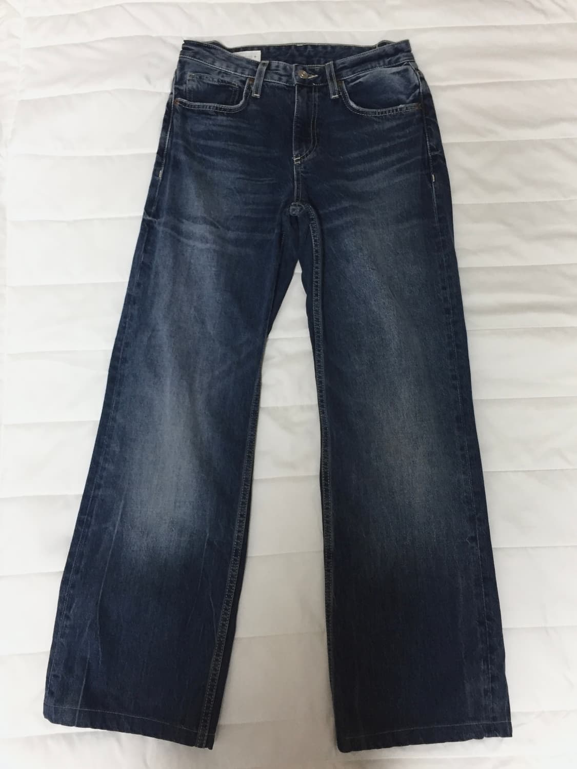 자라 로우라이즈 와이드레그 진 진청 데님 청바지 상품이미지7