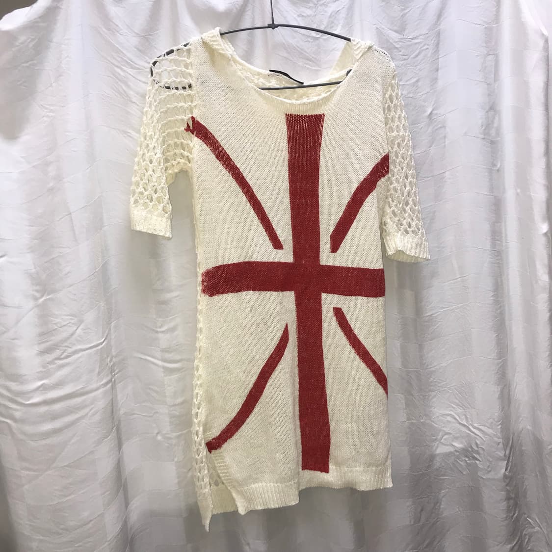 Velvet 고딕 갸루 펑크 그런지 그물 후드 니트 상품이미지3