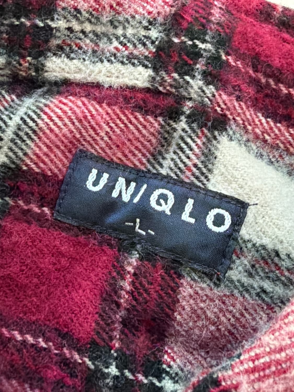 90s 올드 유니클로 플란넬 셔츠 자켓 L (103-105) 상품이미지5