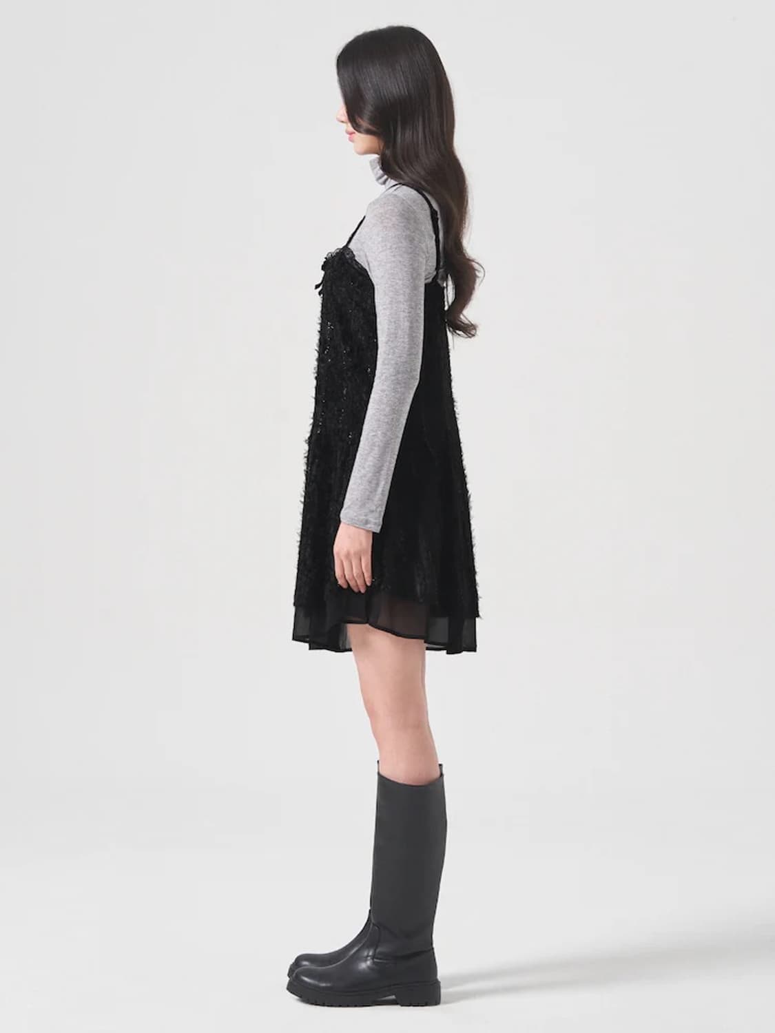 에잇세컨즈 자카드 벨벳 원피스 새상품 m 상품이미지3