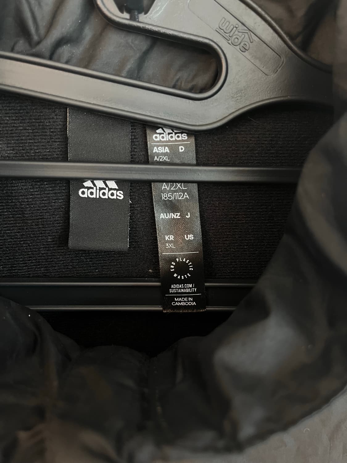 (3XL) 아디다스 바람막이 블랙  상품이미지4