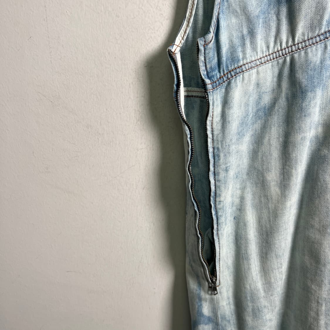 diesel 디젤 아카이브 블리치 가공 데님 원피스 XS 상품이미지6