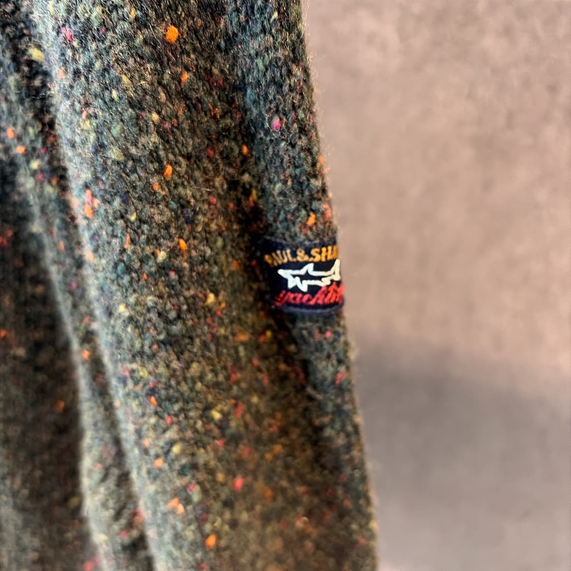 (정품/새상품) 폴앤샤크 남성 다크그린 집업 후드 니트 상품이미지3