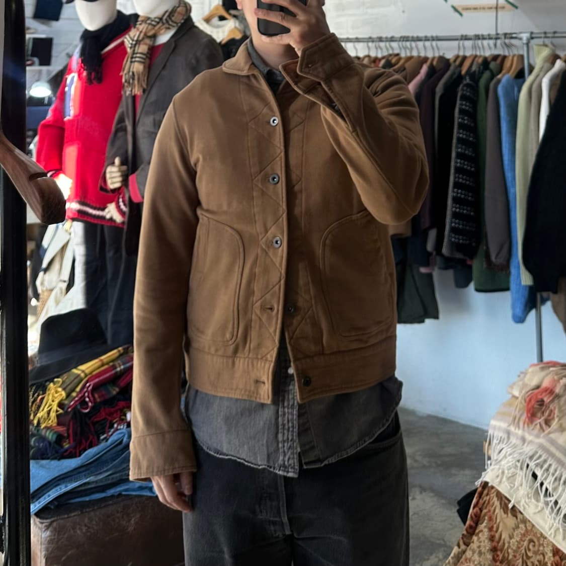 (착용컷) GREEN LABEL RELAXING 스웻 워크 자켓 (98) 상품이미지2