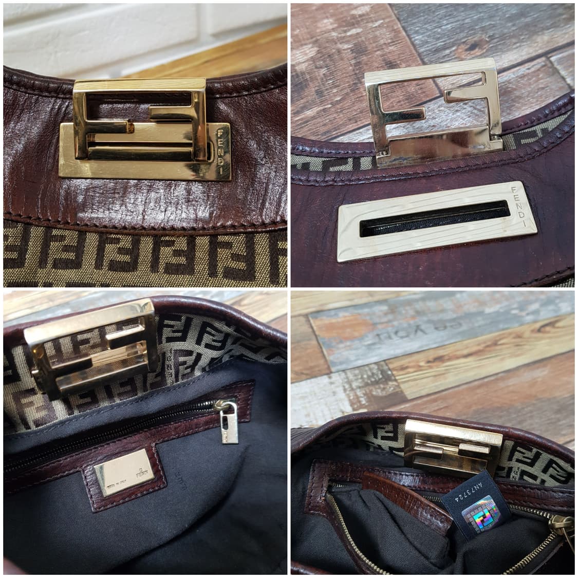 [정품] 펜디 주카 금장 호보백 브라운 상품이미지8