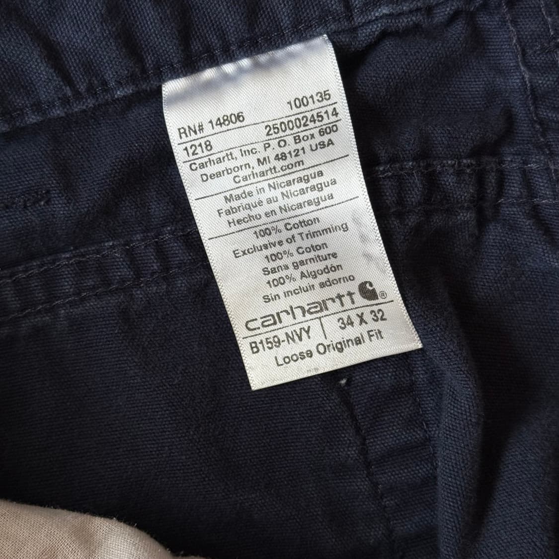 칼하트 B159 싱글니 카펜터 팬츠 상품이미지8