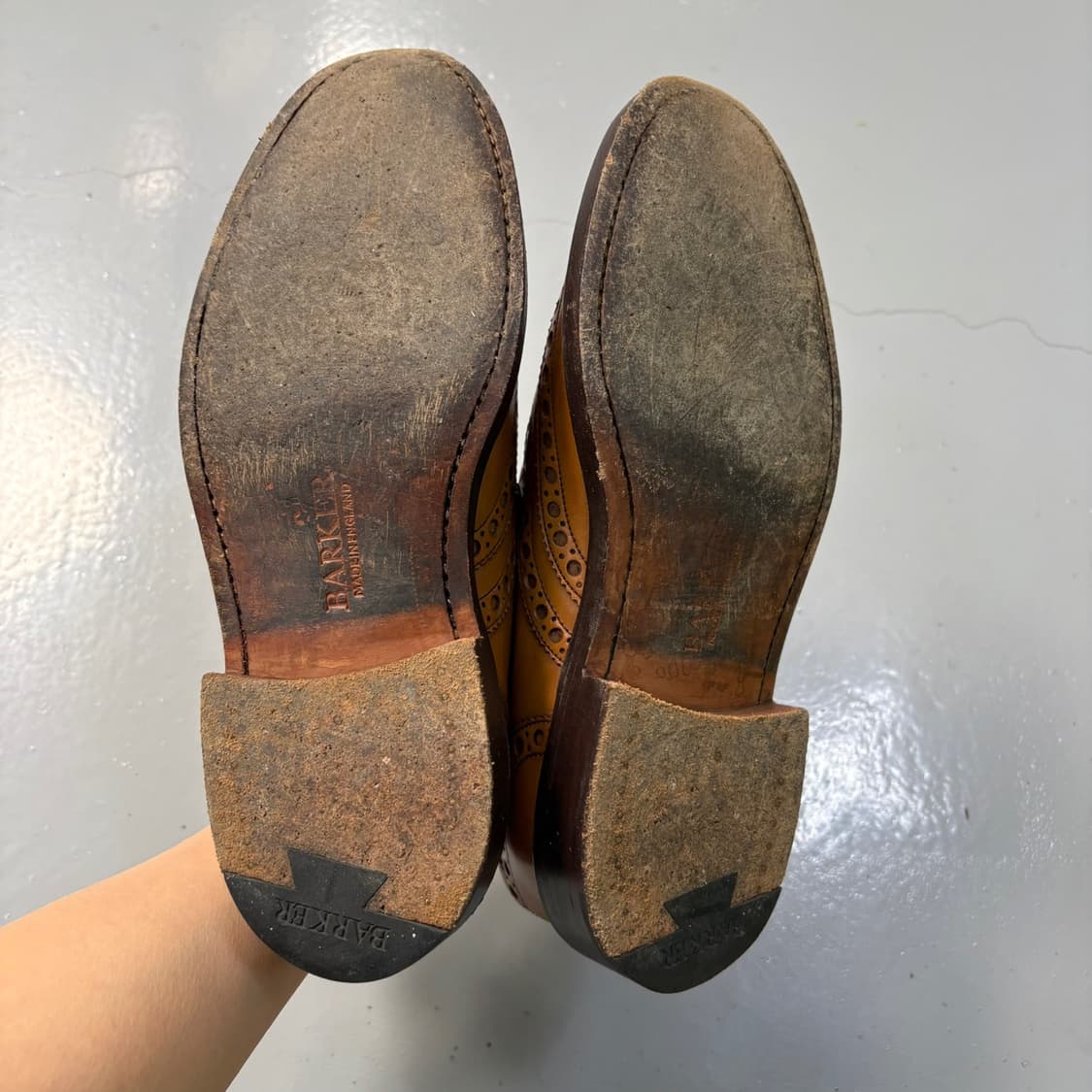 실측 바커 남성 가죽 윙팁 구두 0406J 상품이미지6